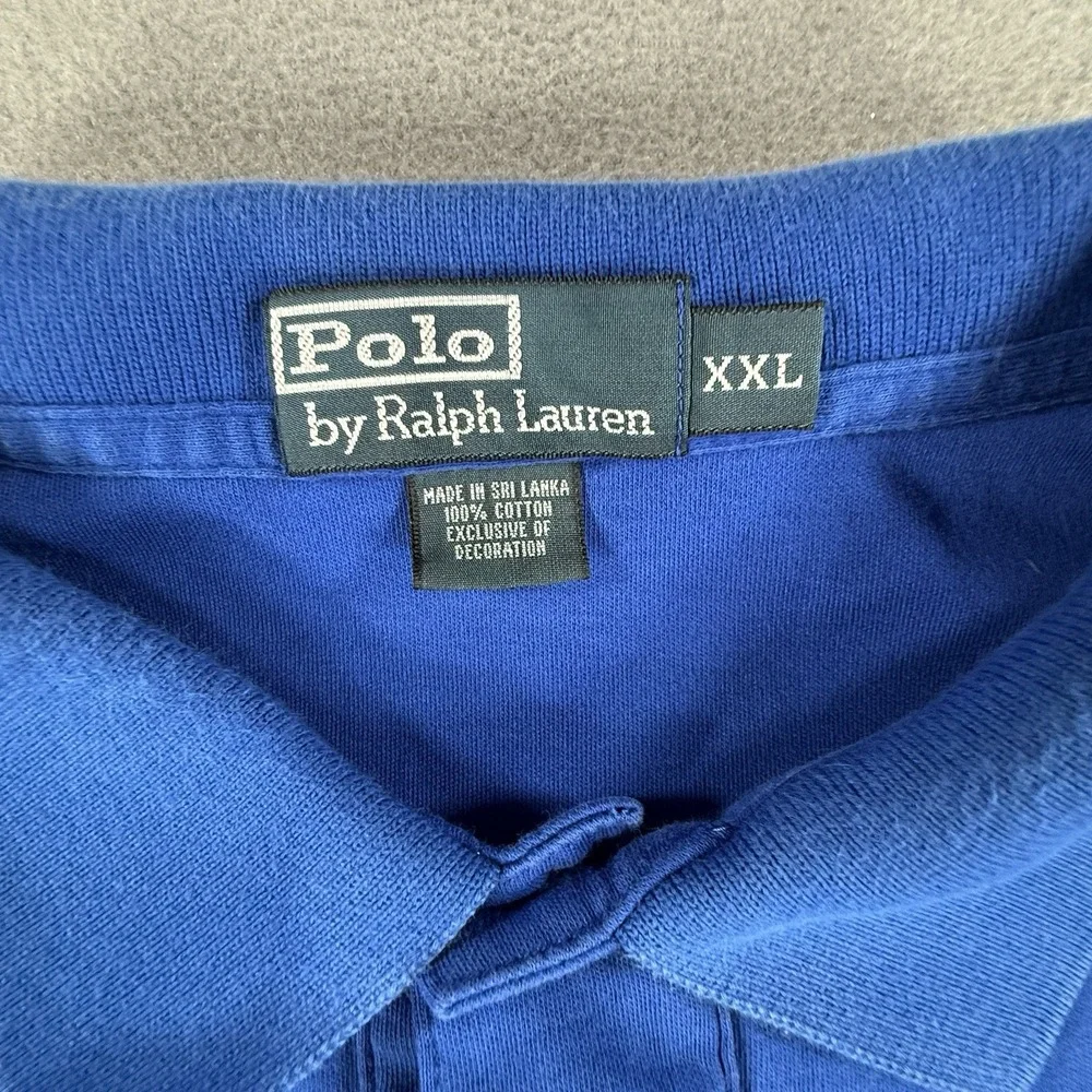 Polo Ralph Lauren Shirt Mens XXL Blue Classic Fit Short Sleeve Golf Polo *